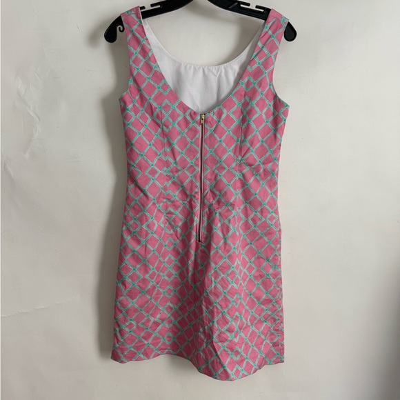 Kaeli Smith Pink and Blue Patterned Mini Dress - Picture 3 of 5